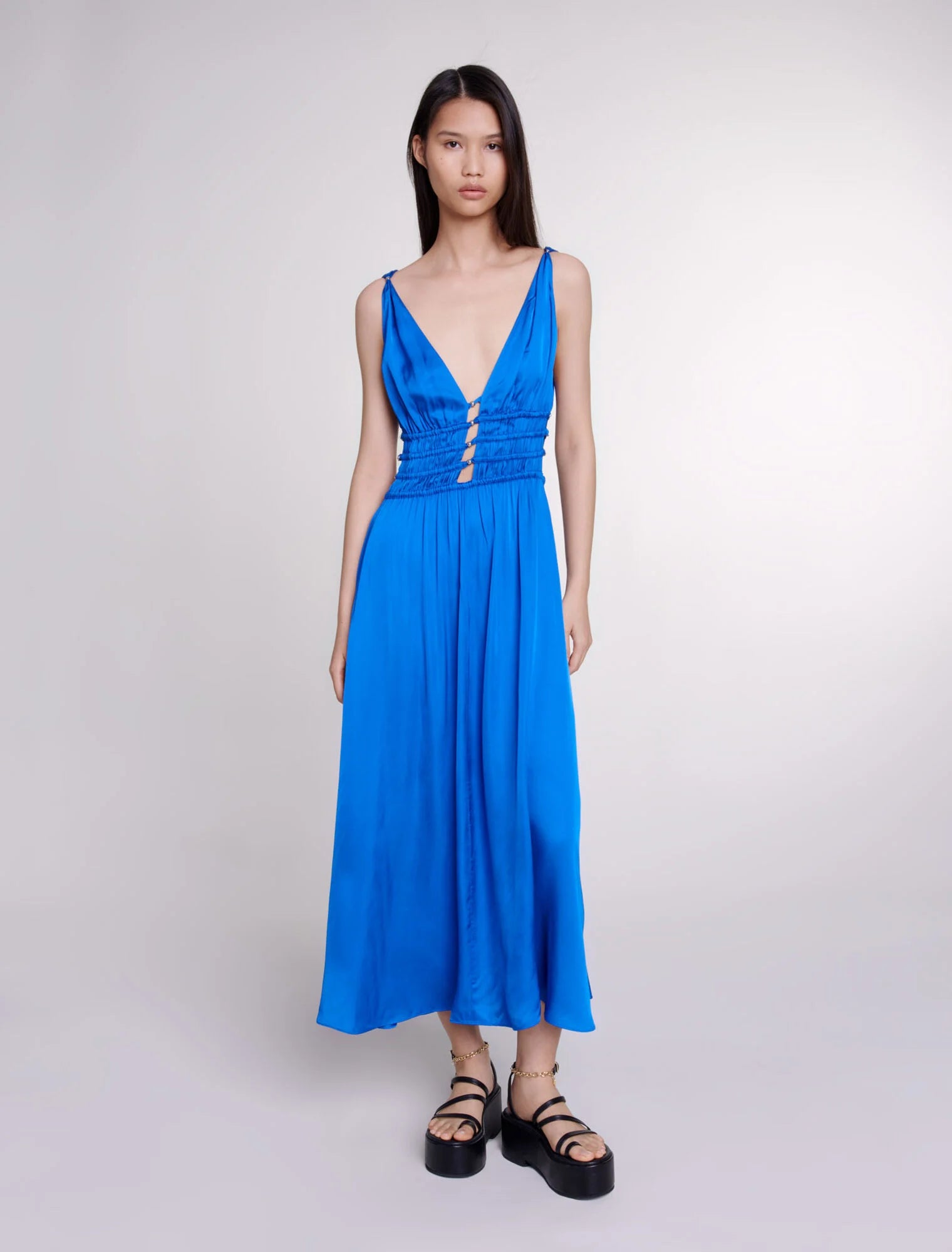 Blue-featured-Cutaway maxi dress