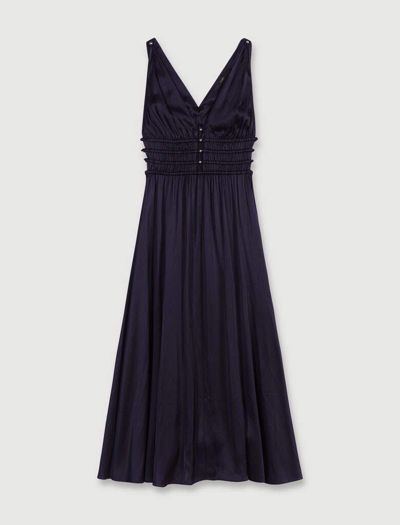 Black-Cutaway maxi dress