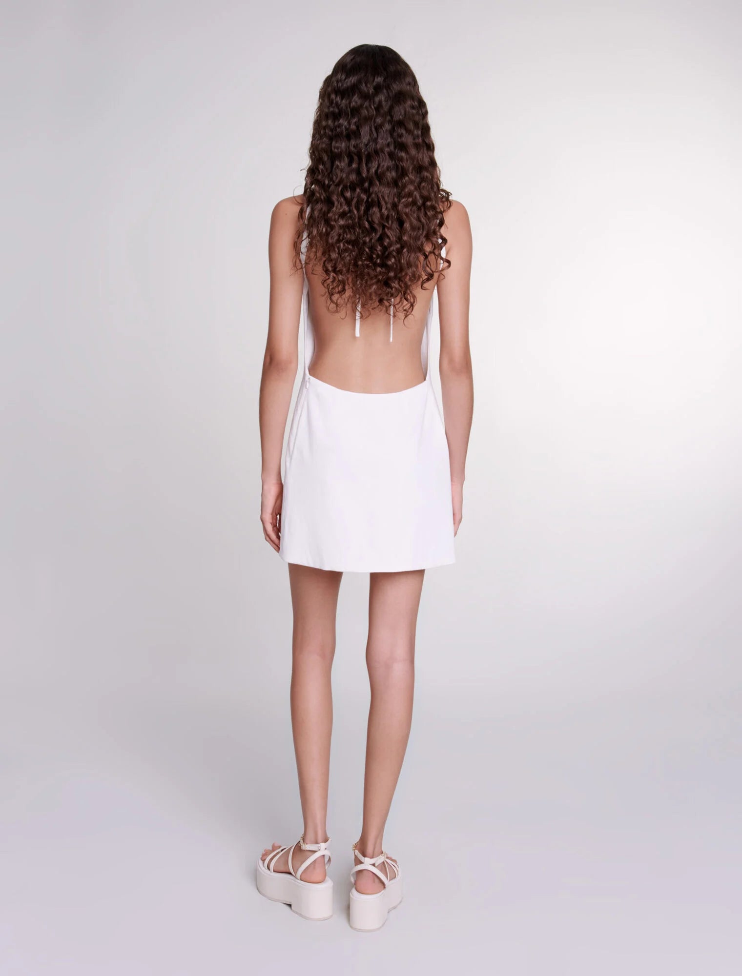 White Backless dress