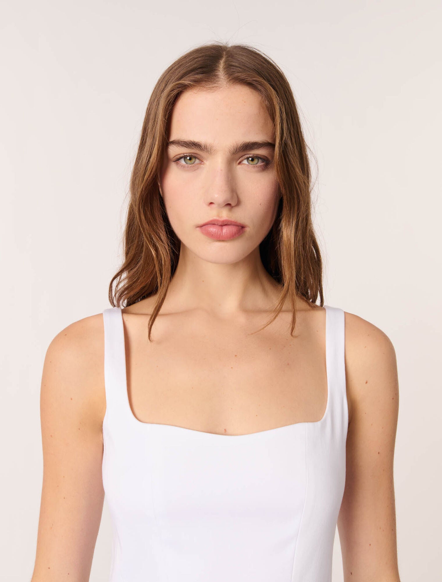 White-Short cotton dress