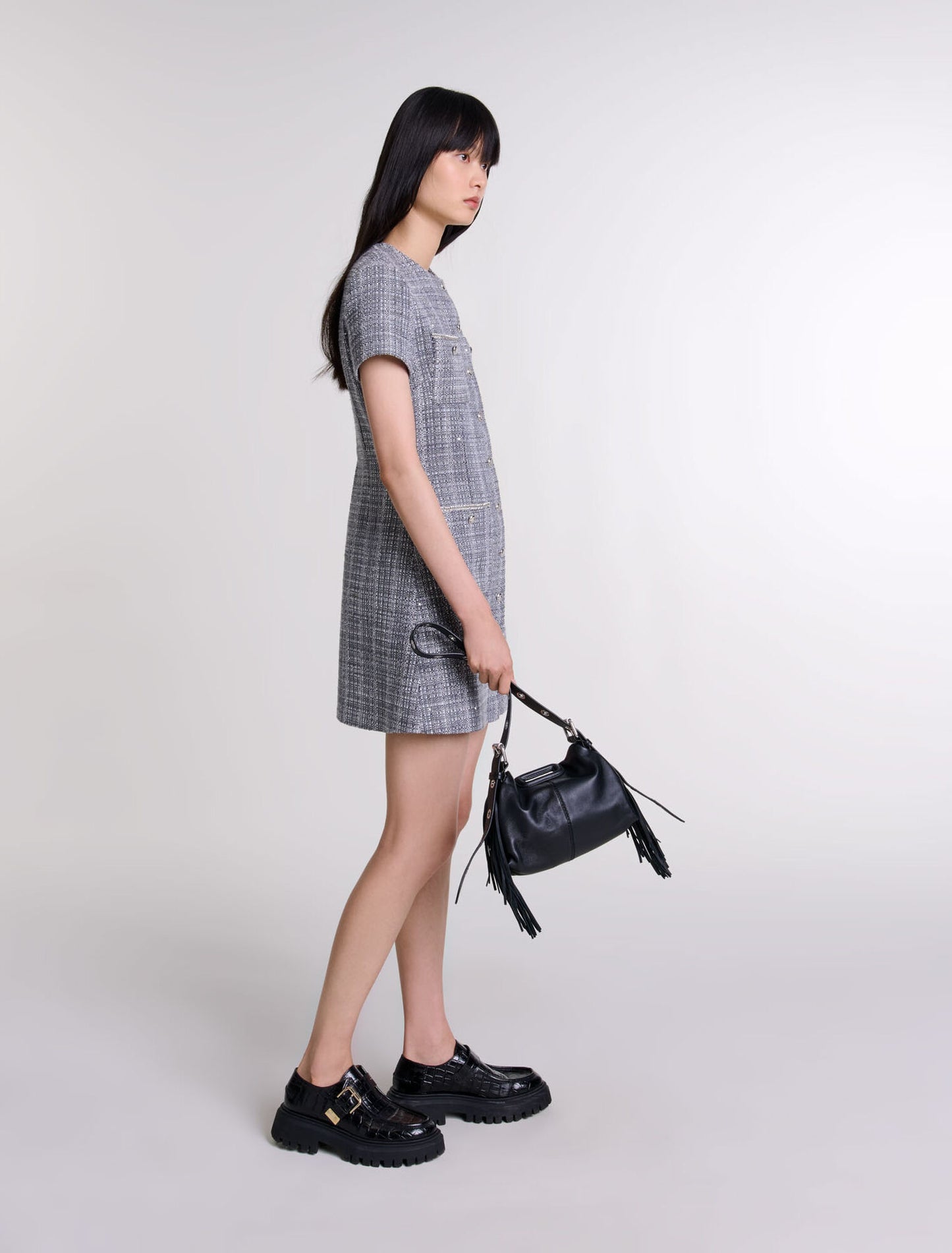 Grey  -Tweed dress