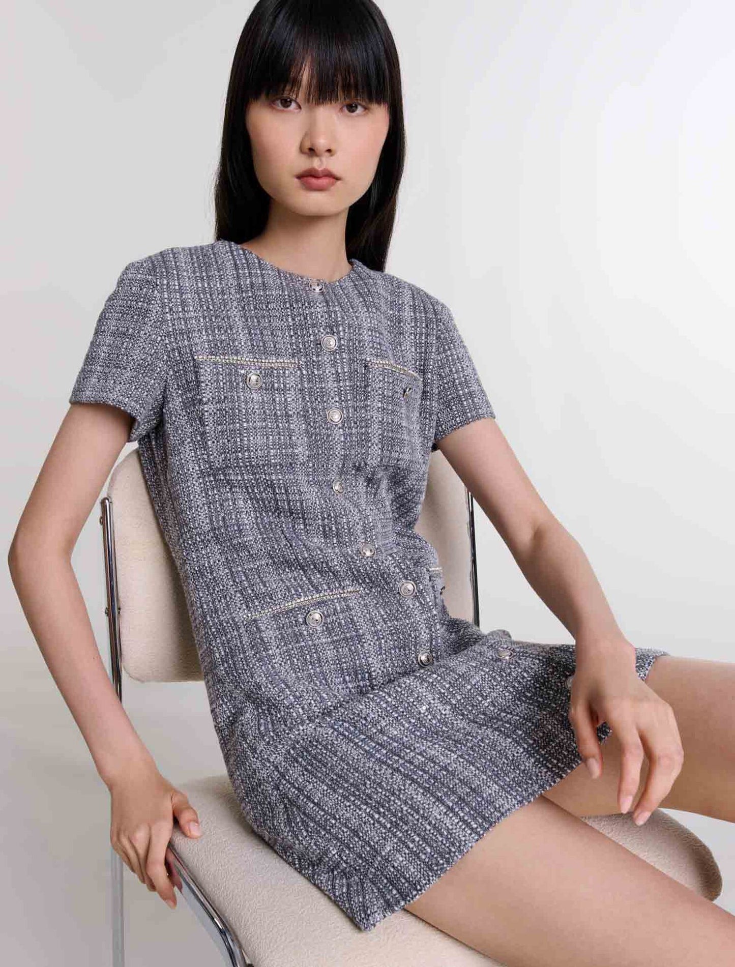 Grey  -Tweed dress