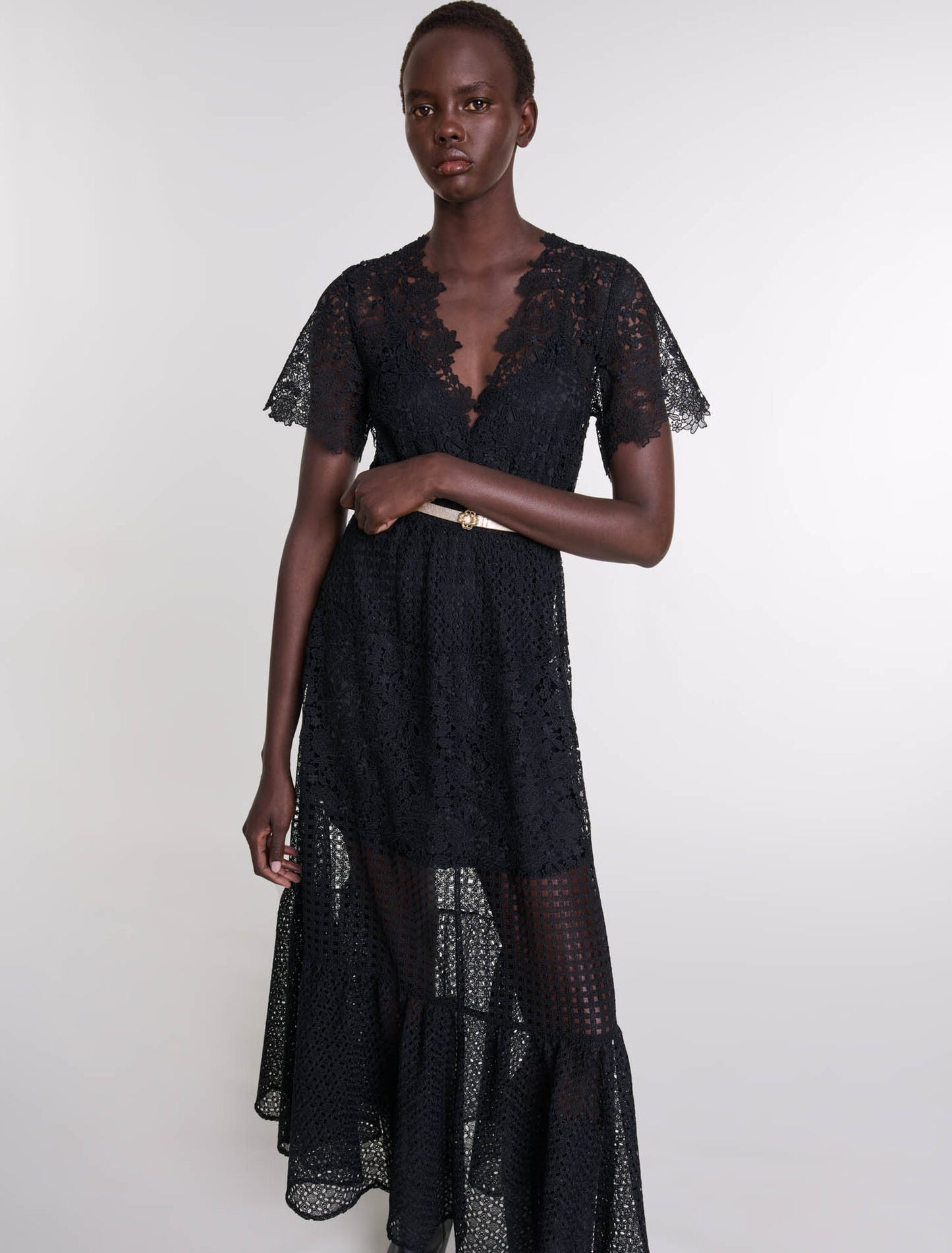 Black  -Lace Maxi Dress