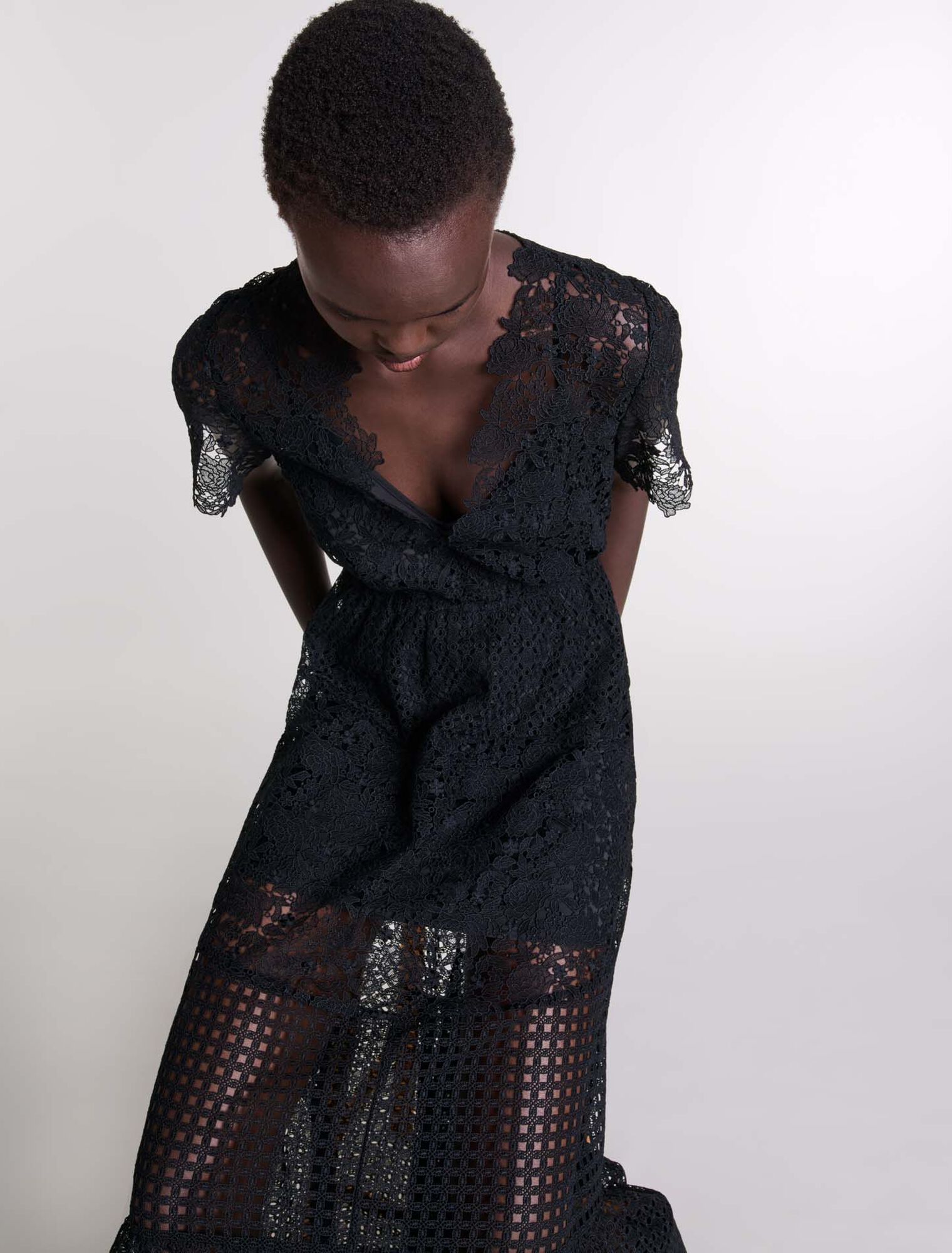 Black  -Lace Maxi Dress