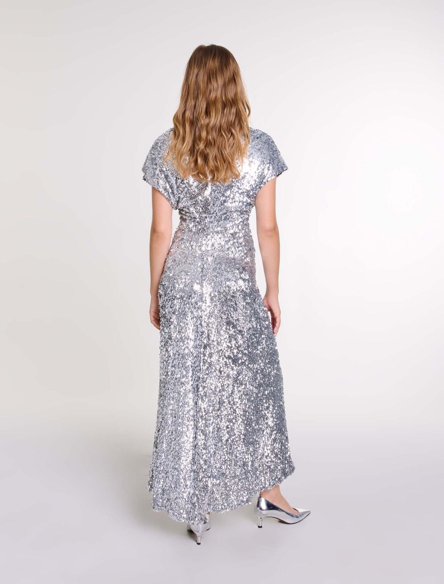 Silver   Sequin maxi dress