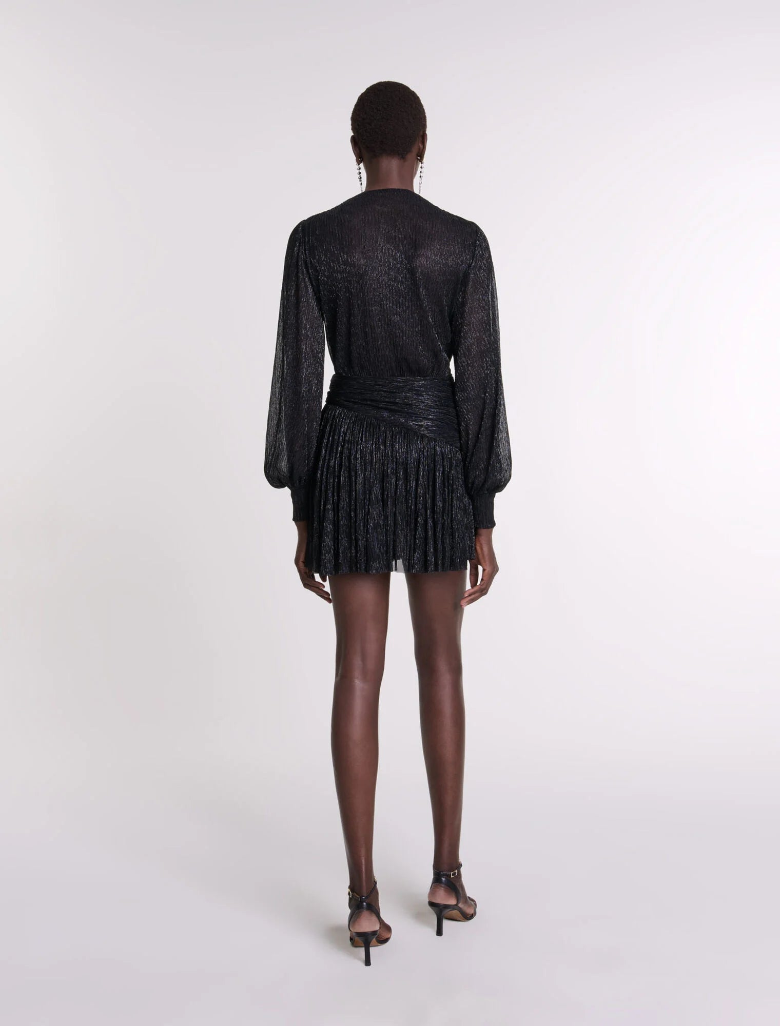 Black-Short lamé dress