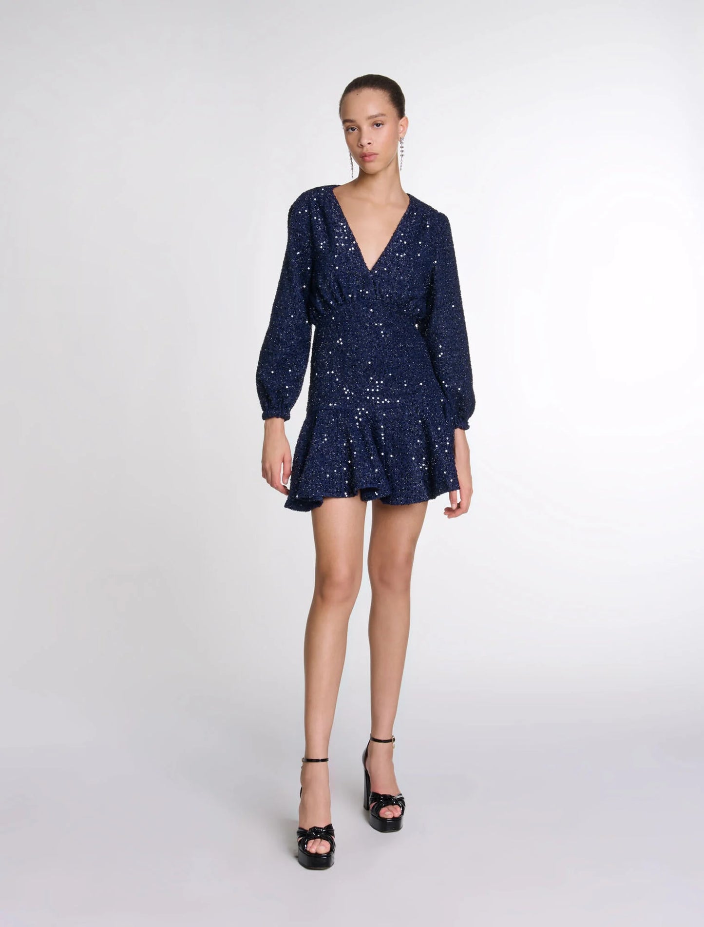 Navy featured-Short sequin dress