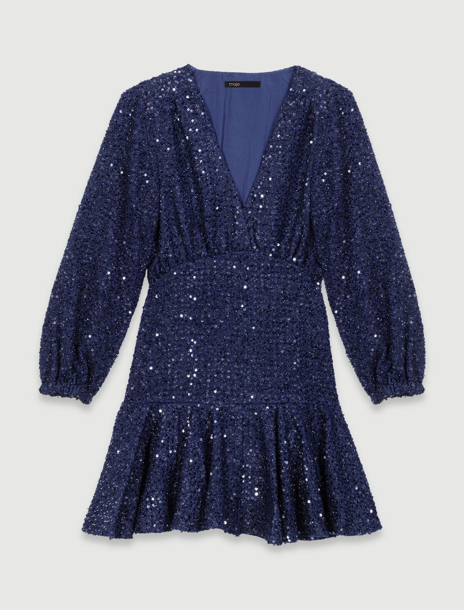 Navy  -Short sequin dress