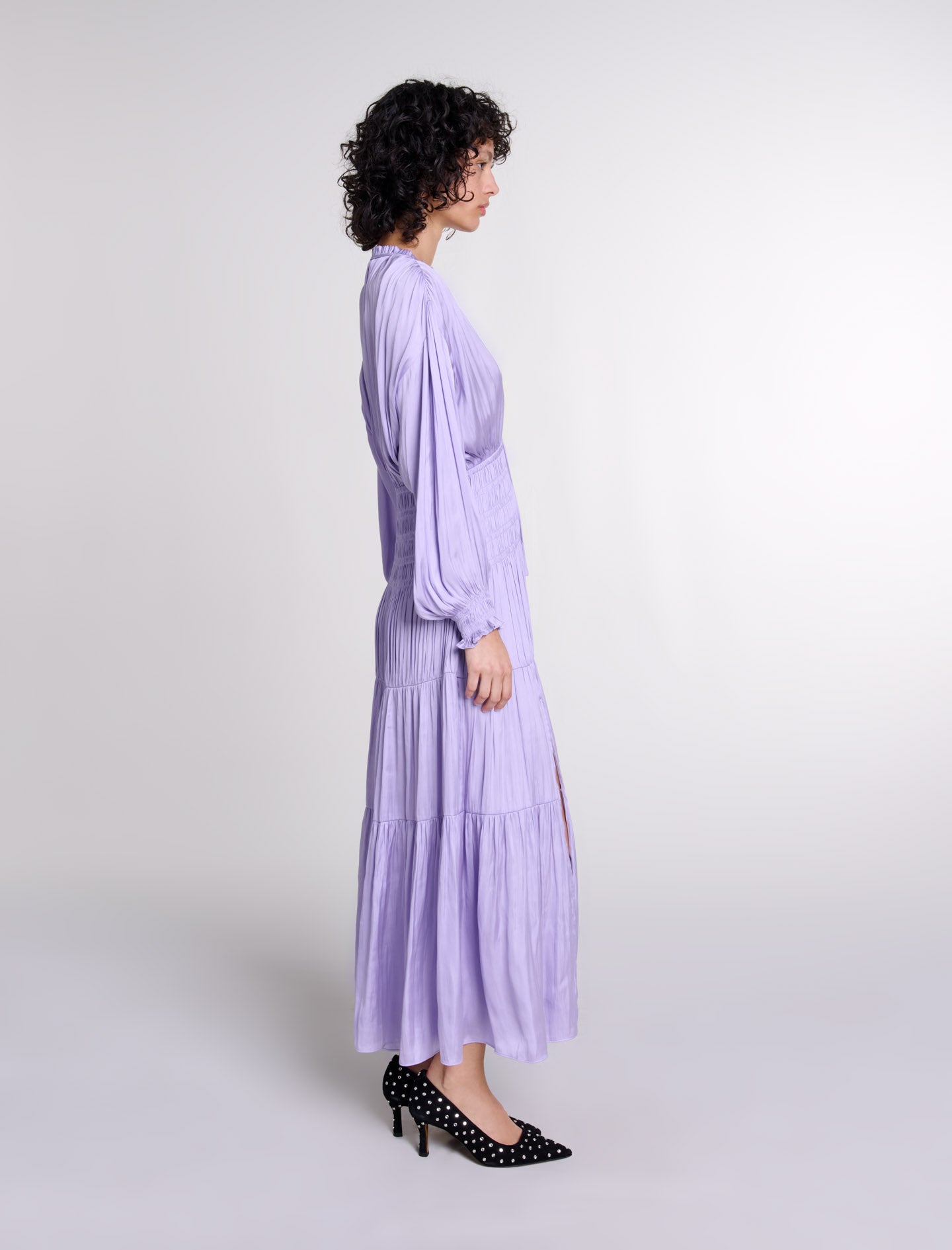 Parma Violet  -Satin-look maxi dress