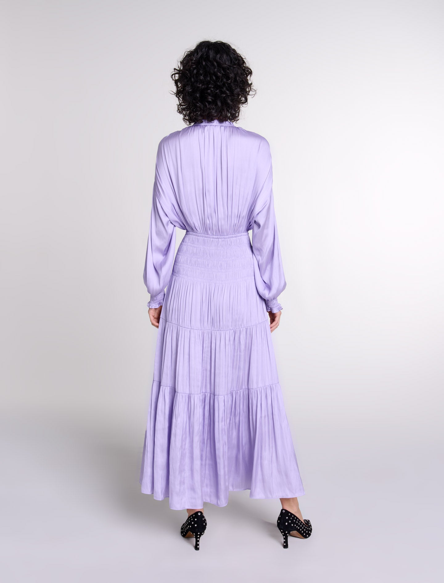 Parma Violet  -Satin-look maxi dress