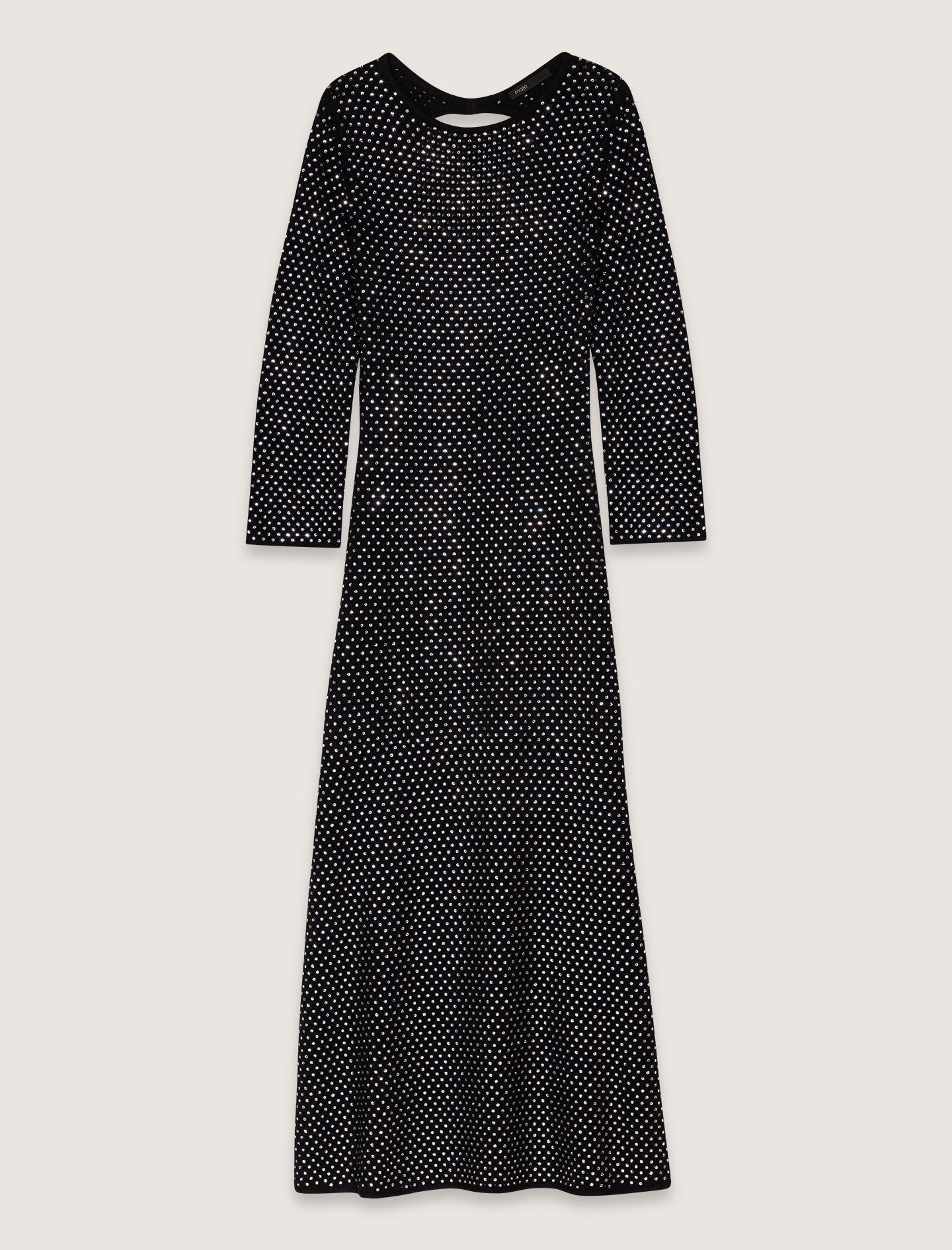 Black Rhinestone Maxi Dress