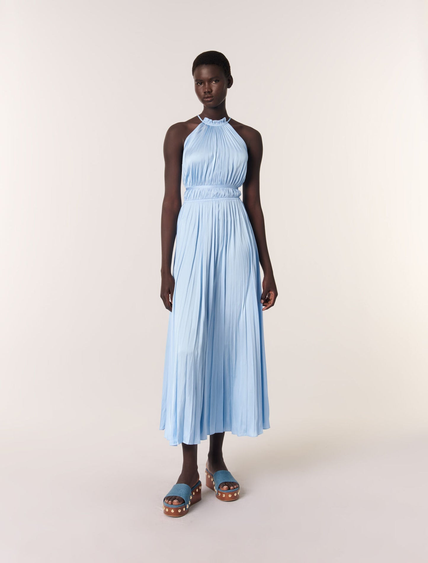 Blue Sky-featured-Pleated maxi dress