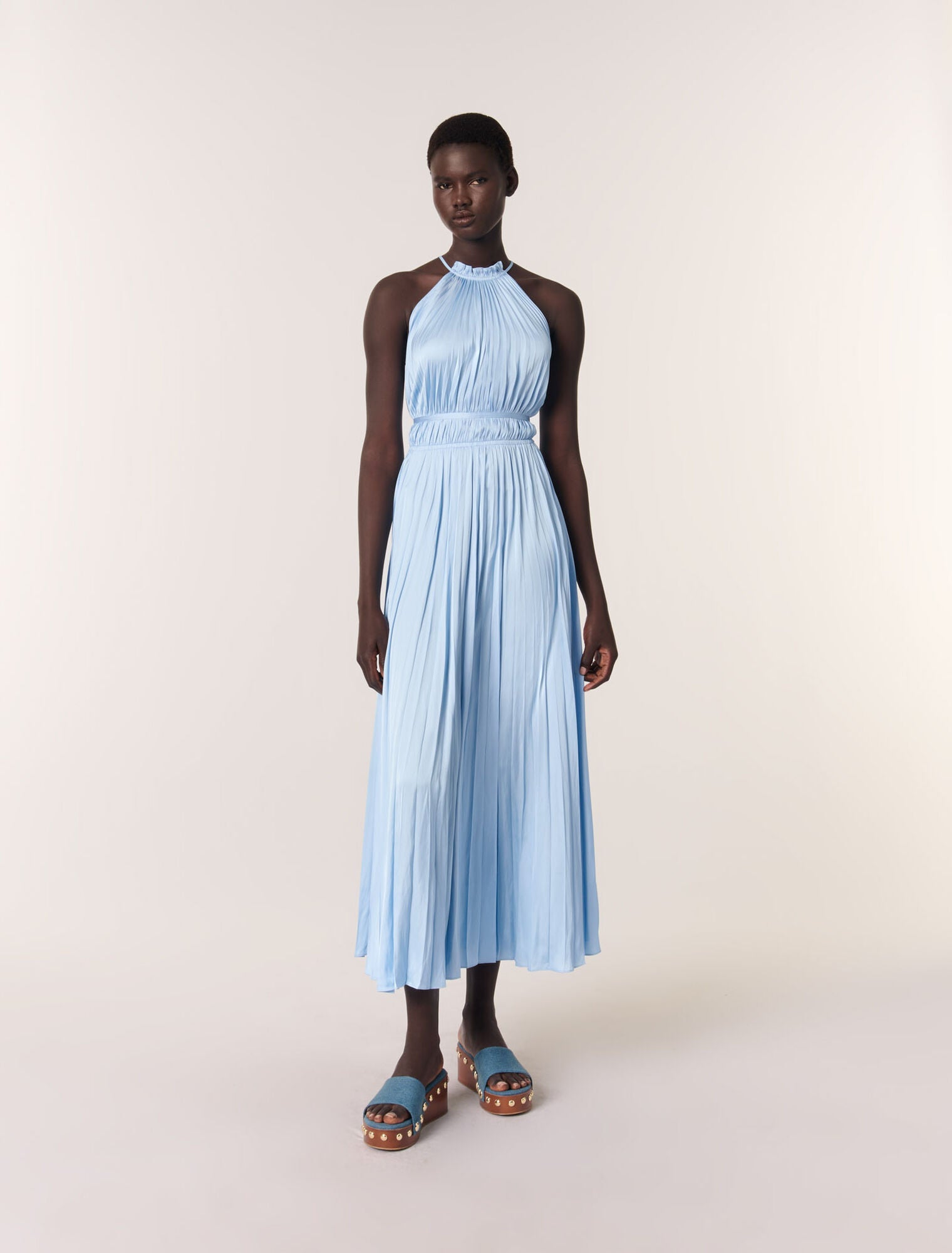 Blue Sky-featured-Pleated maxi dress