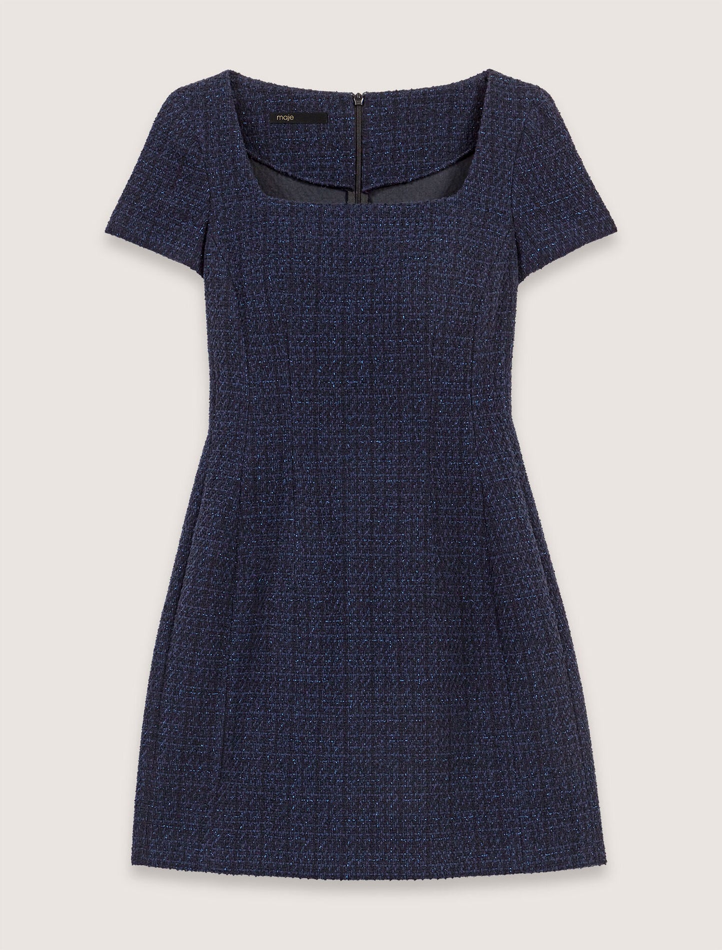 Short tweed dress Navy
