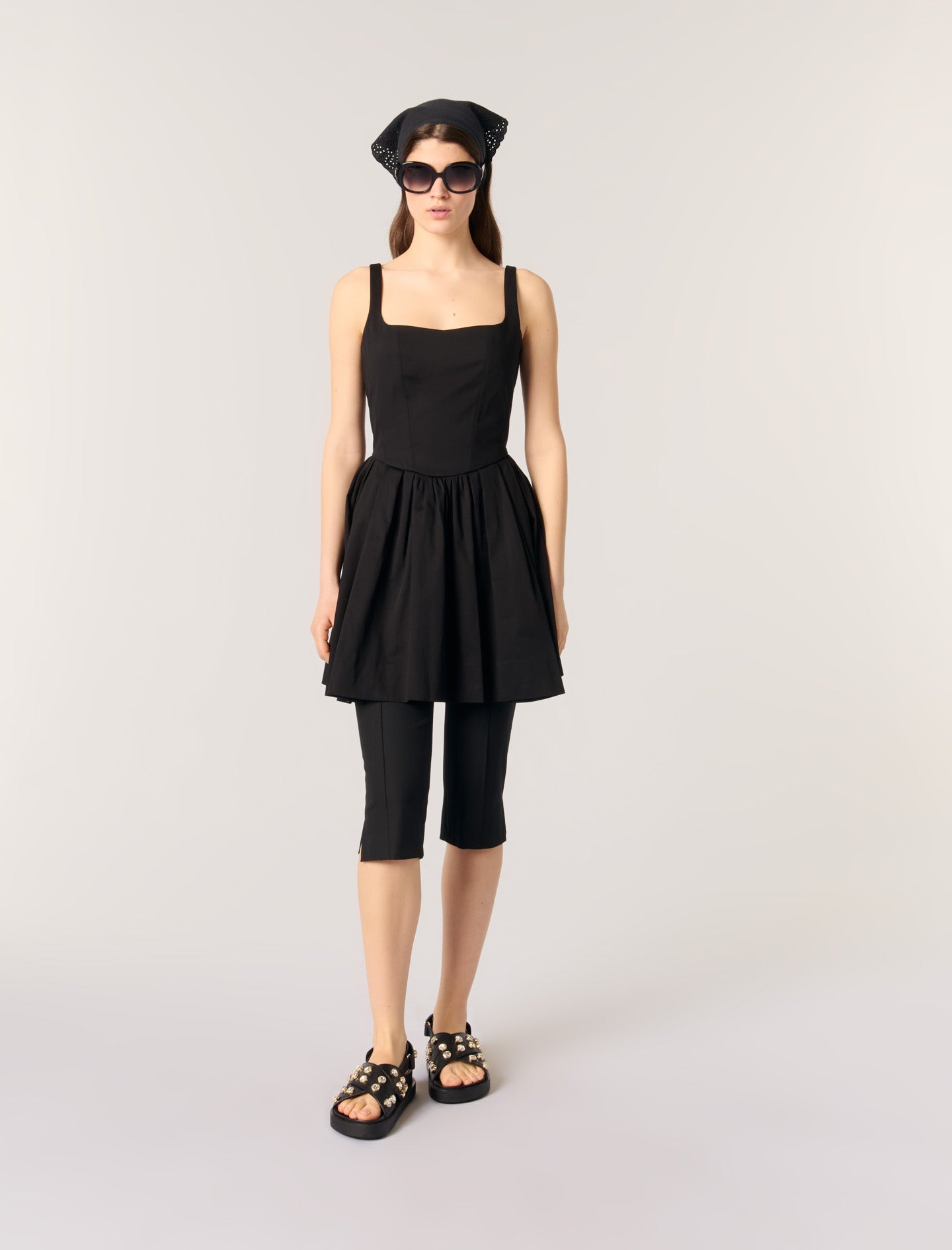 Black-Short cotton dress
