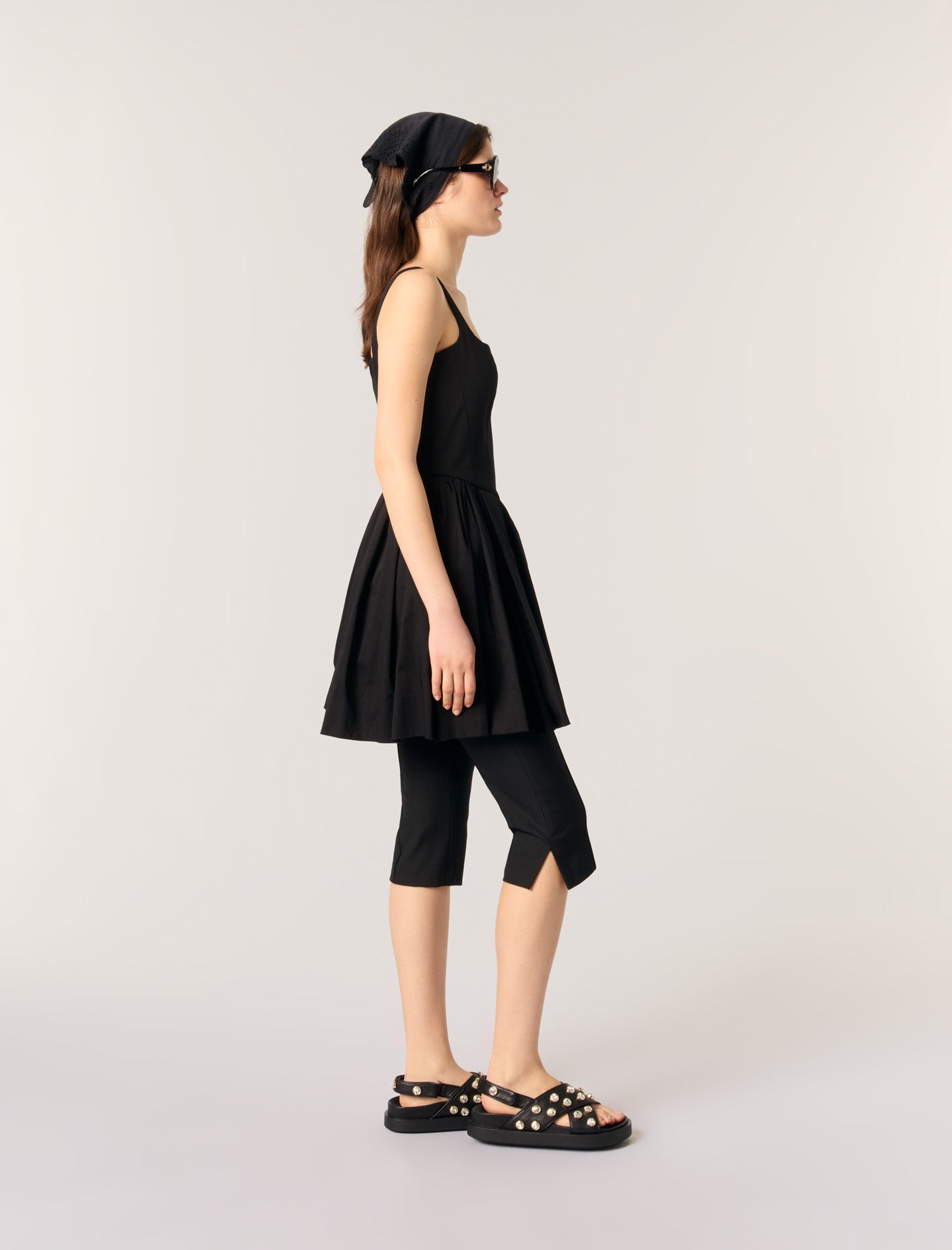 Black-Short cotton dress