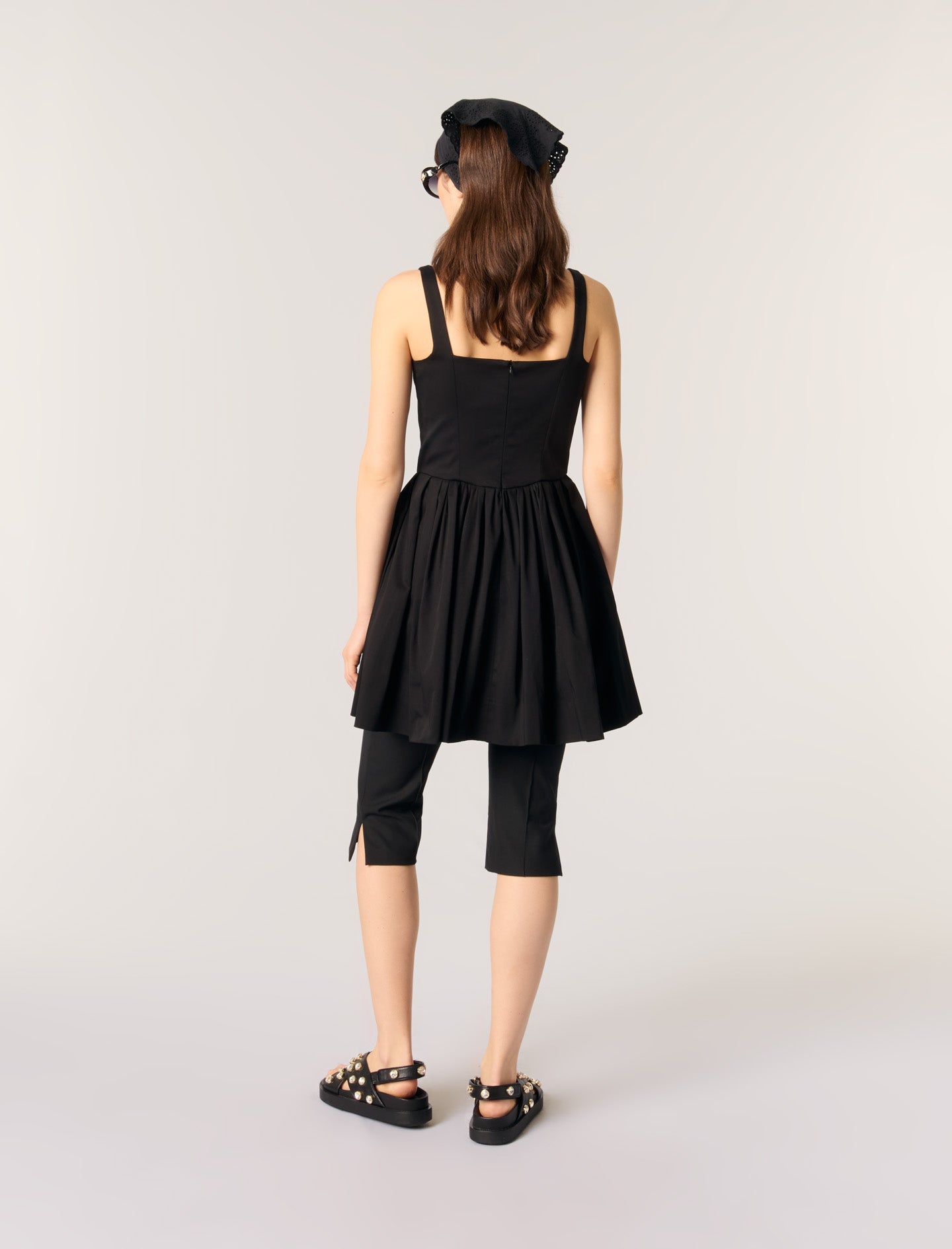 Black-Short cotton dress