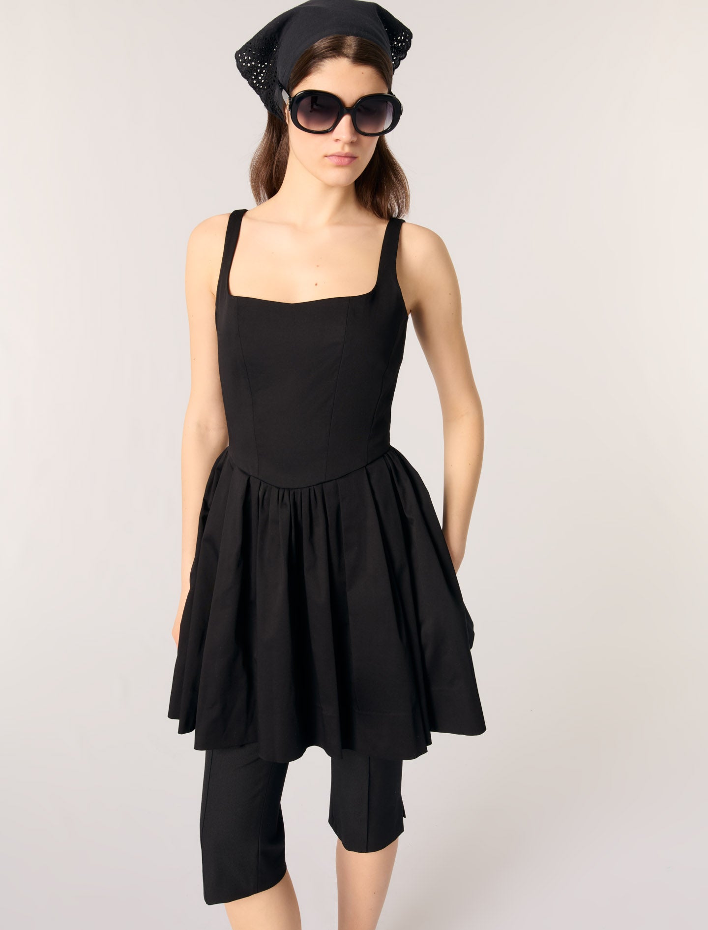 Black-Short cotton dress