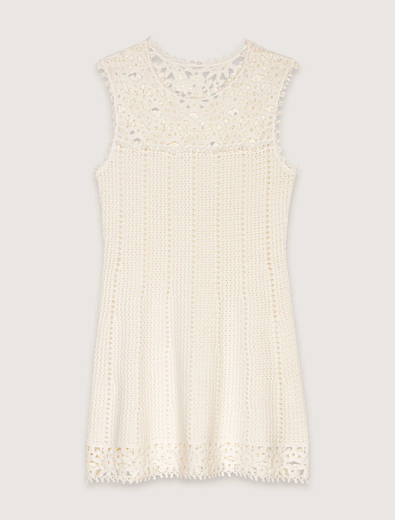 White-Short crochet dress