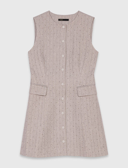 Short rhinestone suit dress
