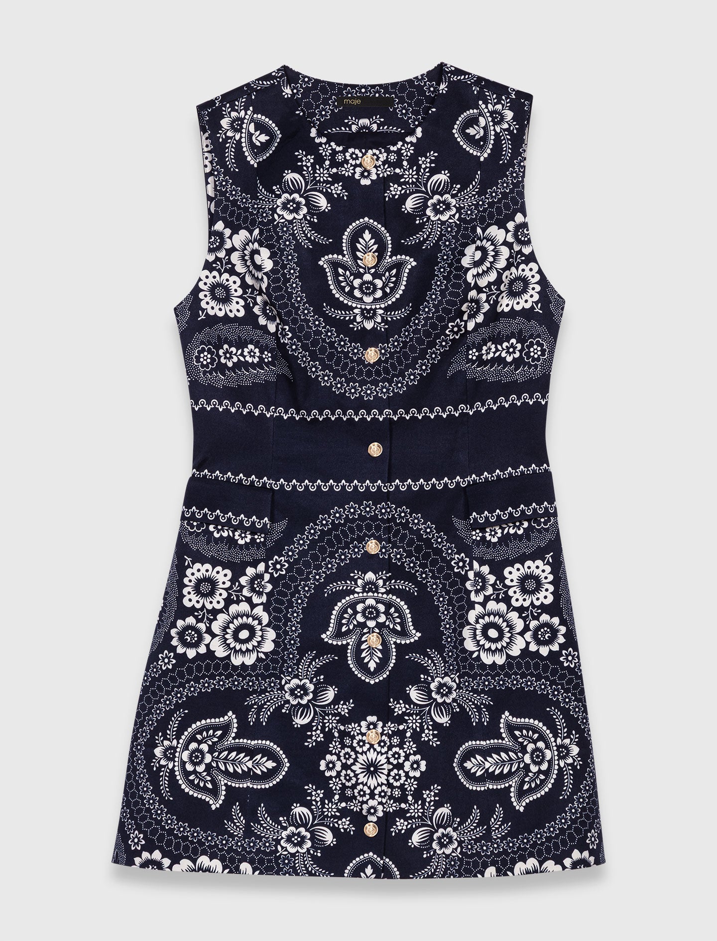 Patterned shift dress