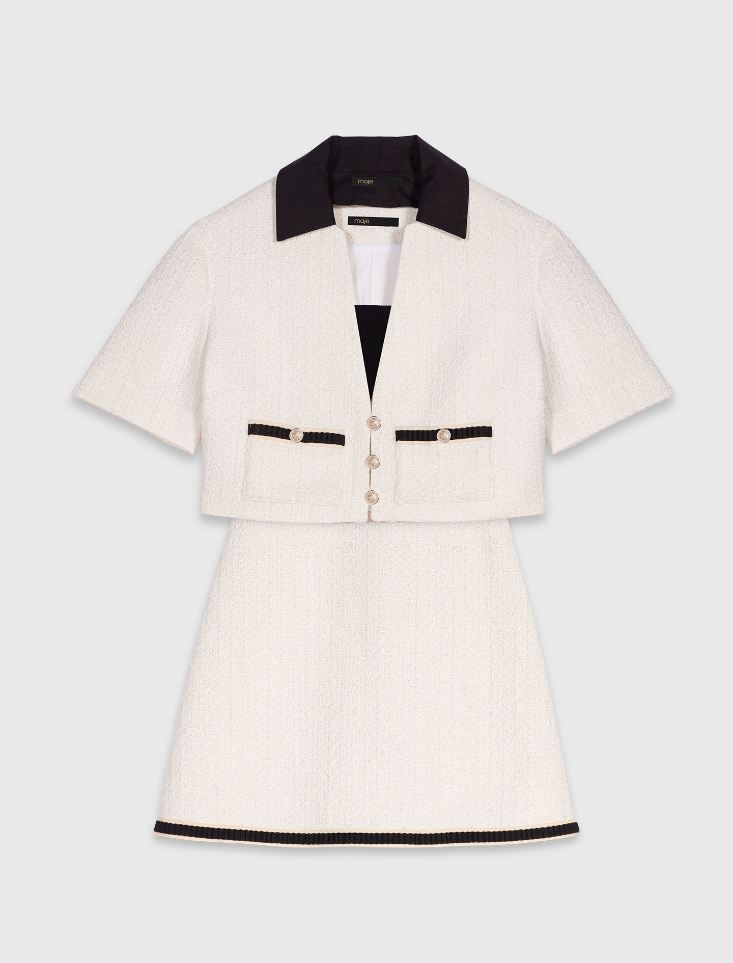 2-in-1 tweed dress