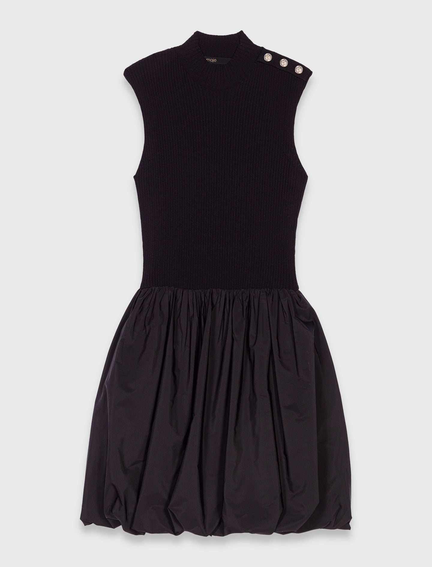 Short mesh and taffeta dress