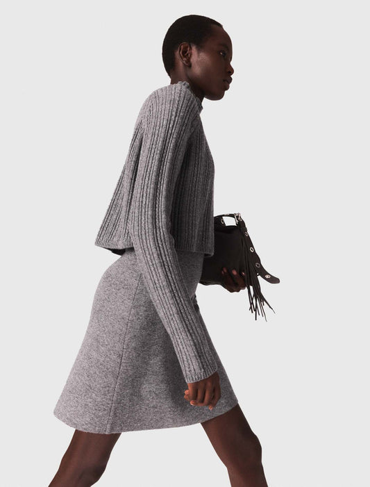 Knit dress with removable jumper