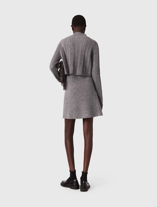 Knit dress with removable jumper