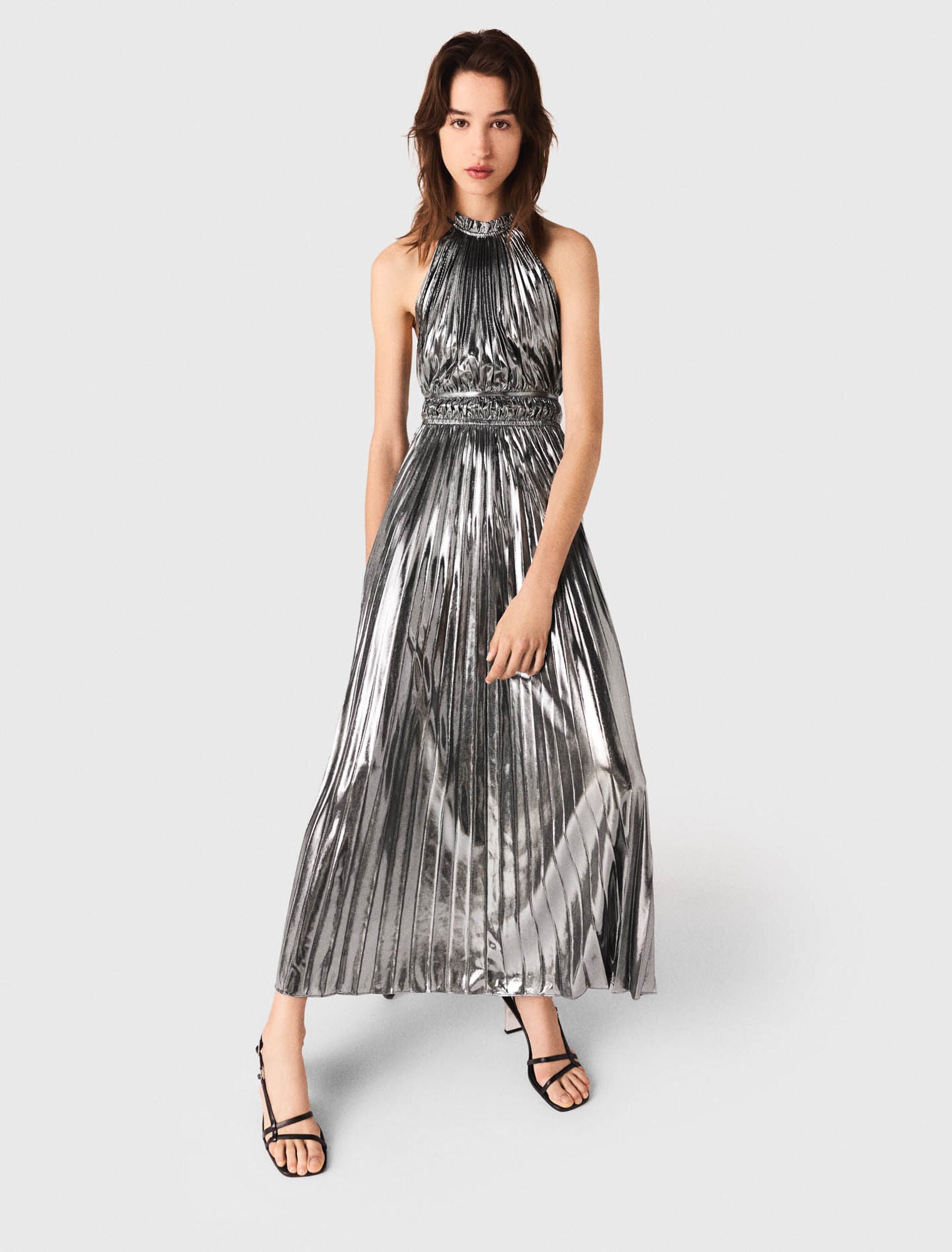 Pleated maxi dress
