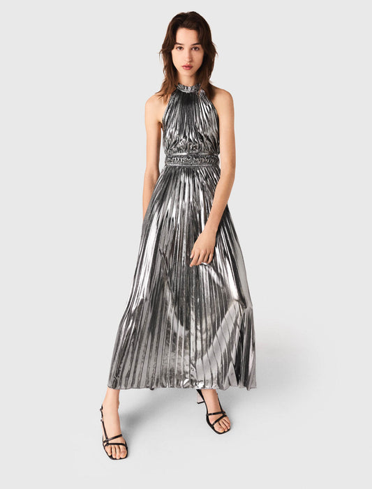 Pleated maxi dress