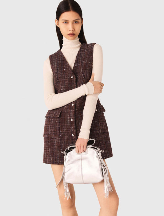 Short tweed dress Brown