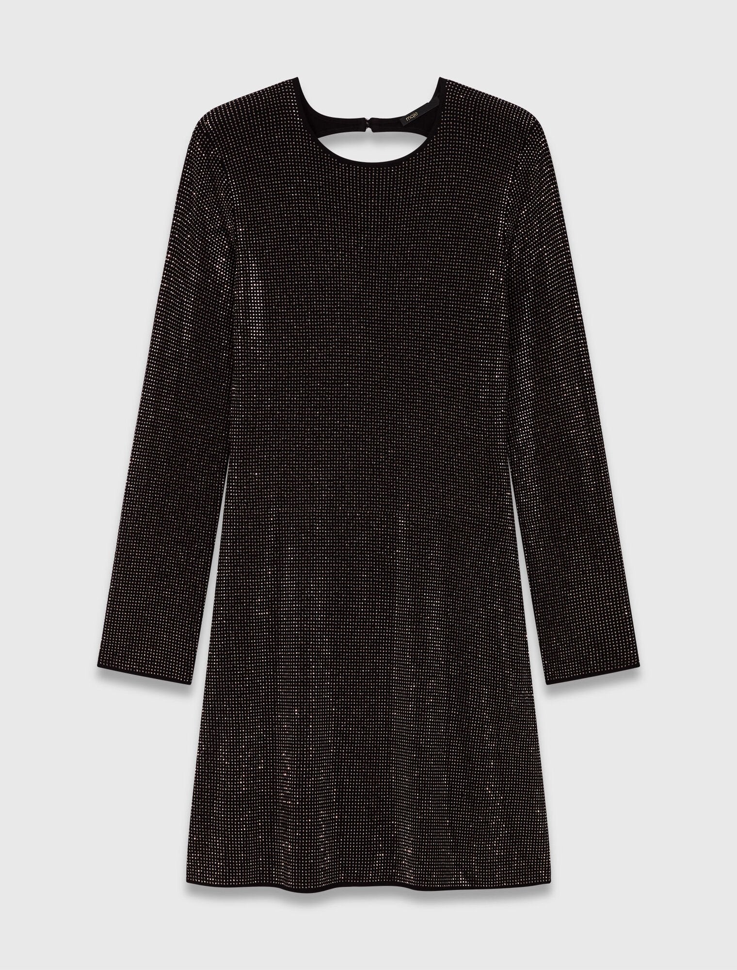 Short rhinestone knit dress