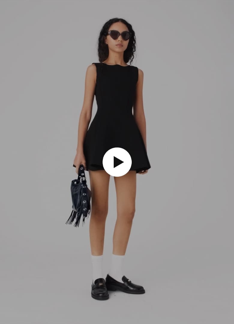 Skater dress with jewelled bows BLACK