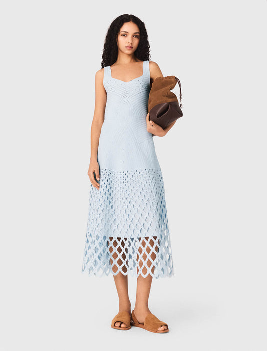 Crochet dress with removable lining