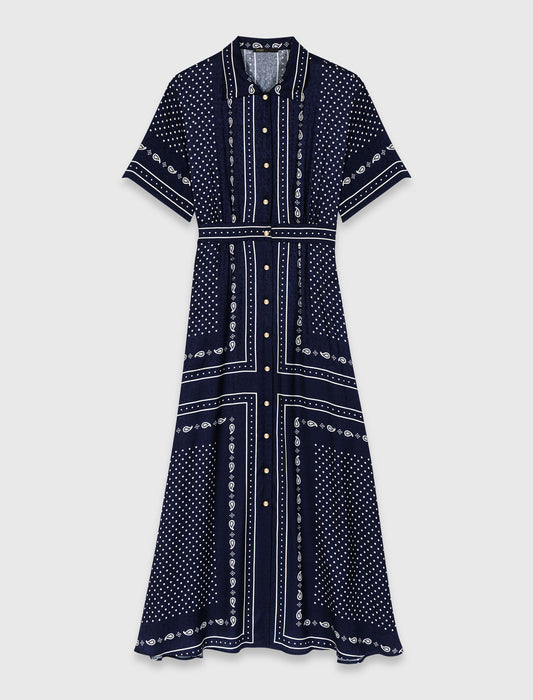 Flowy patterned maxi dress