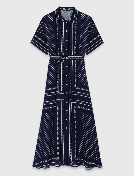 Flowy patterned maxi dress
