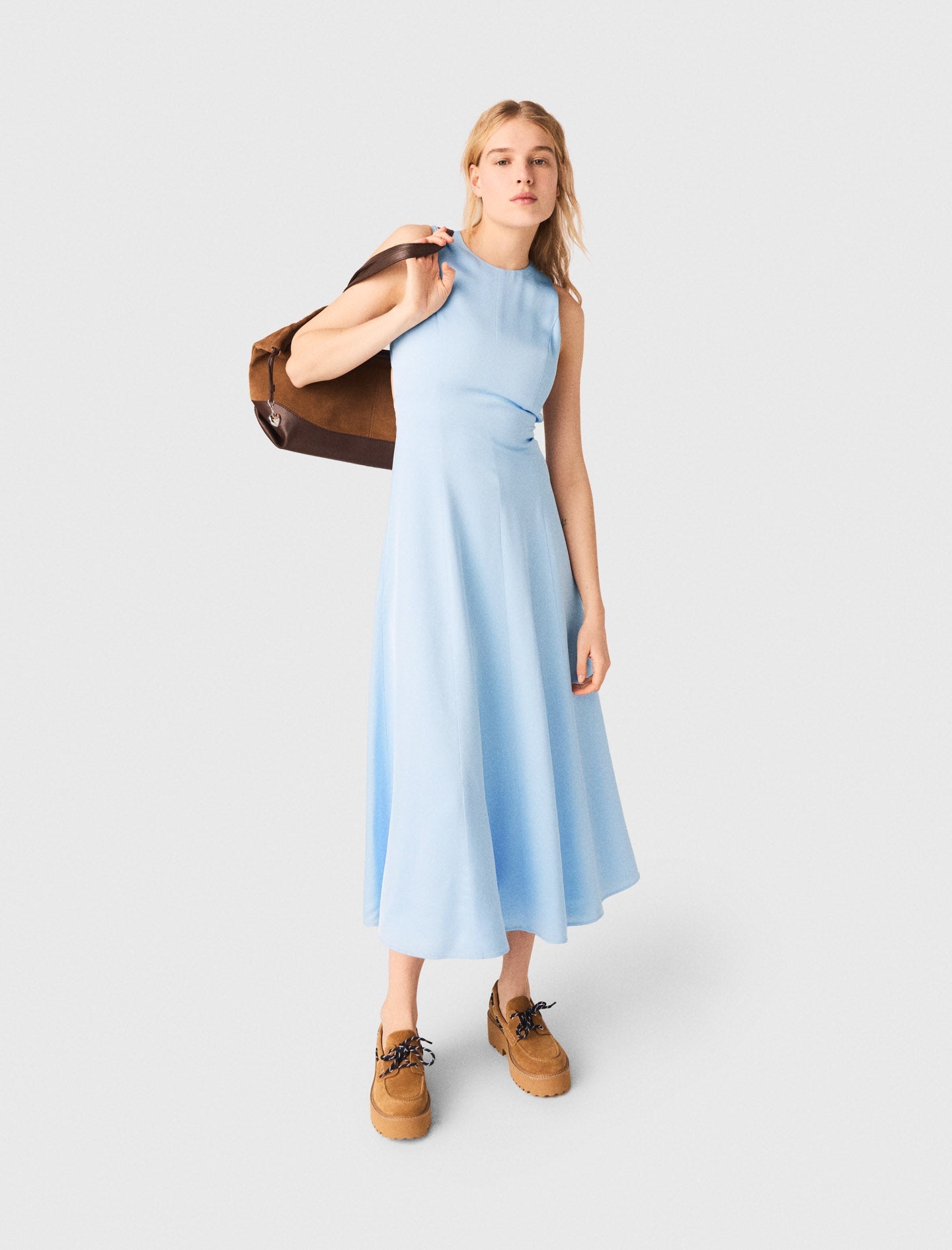 Open-Back Maxi Dress BLUE SKY
