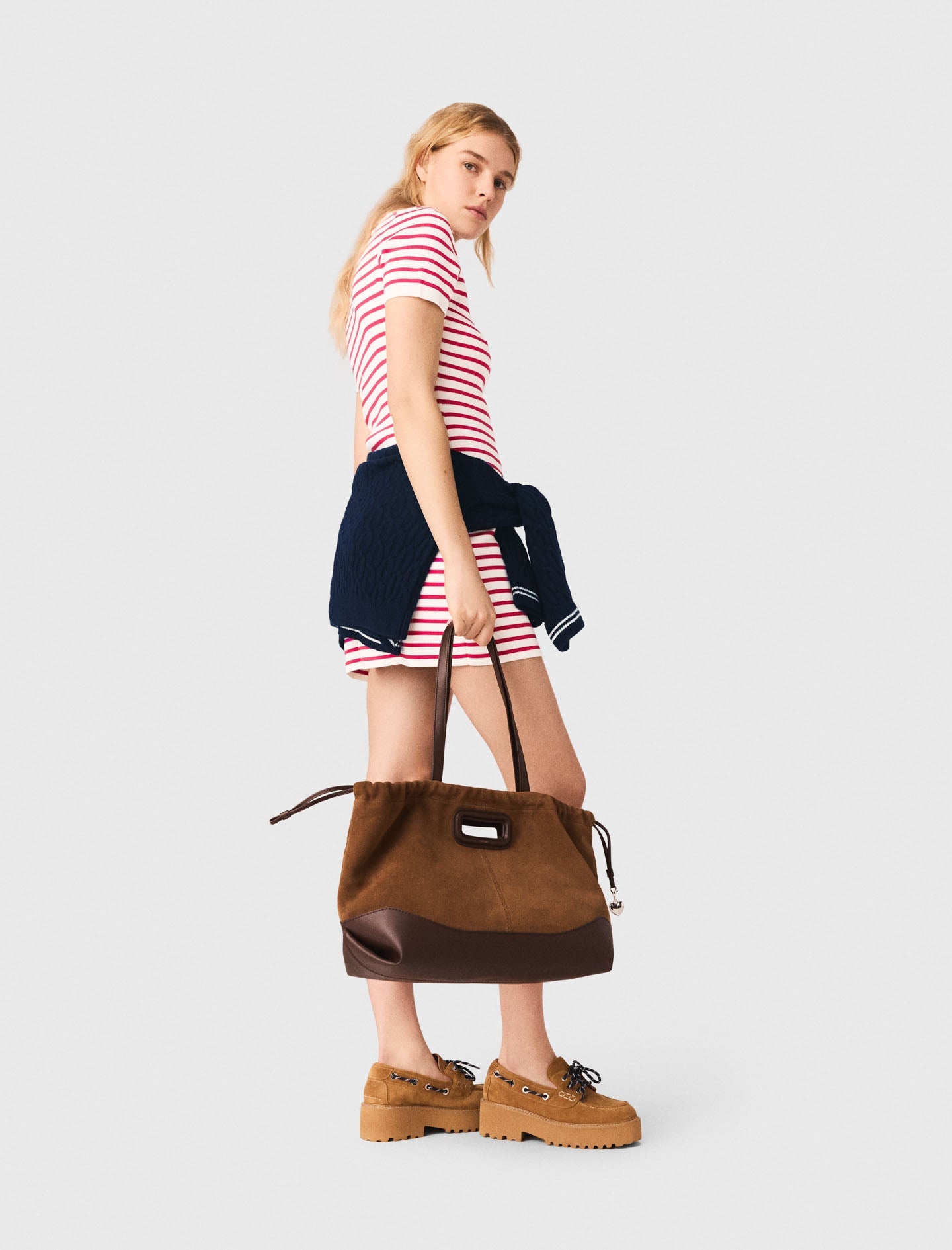 Striped Polo Dress RED