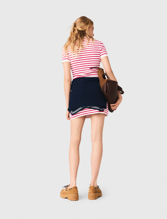Striped Polo Dress RED