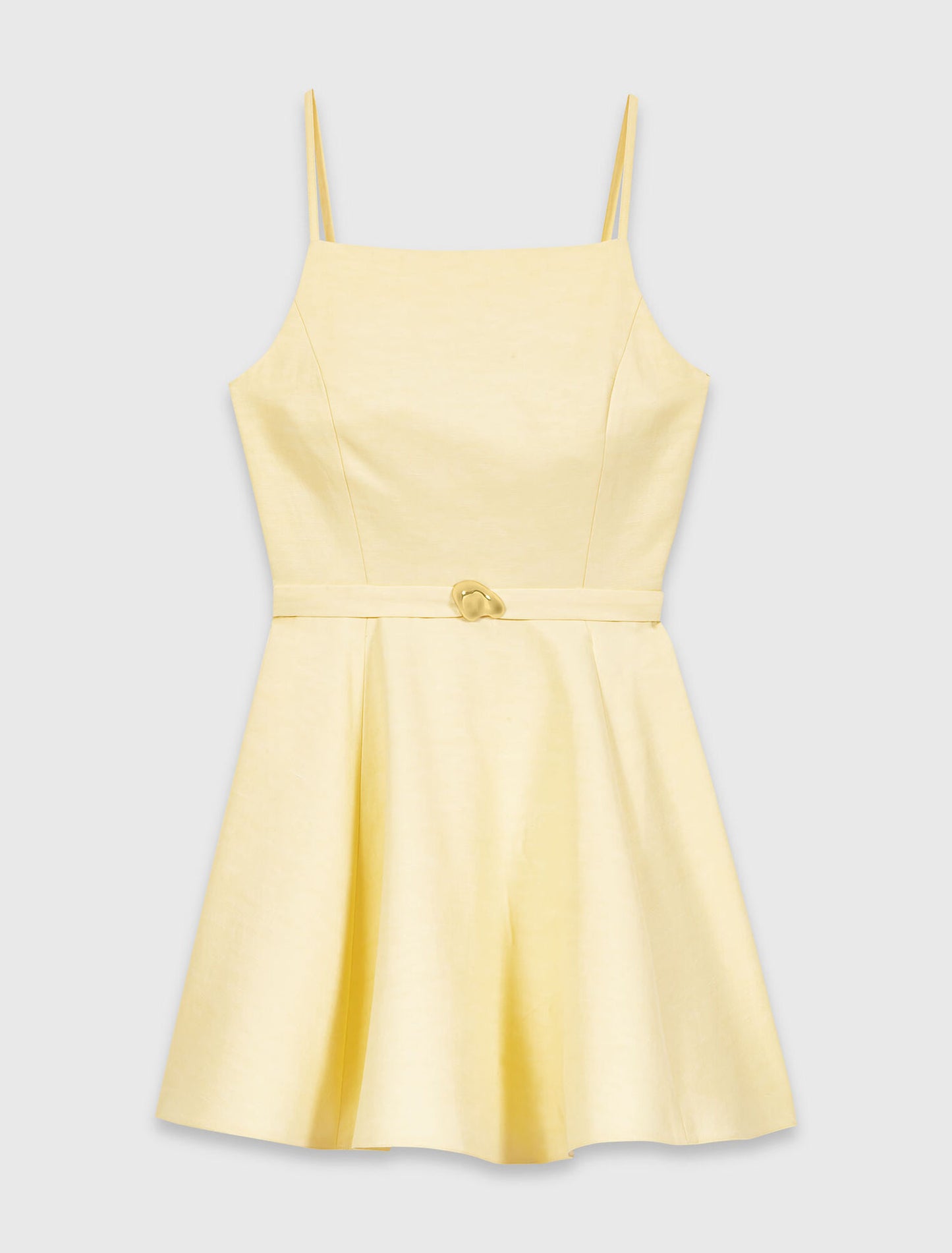 Strappy Flared Dress Pale Yellow