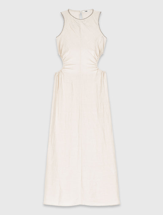 Open-back maxi dress Cream