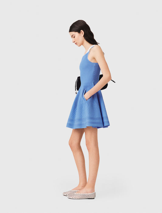 Short knit dress Blue