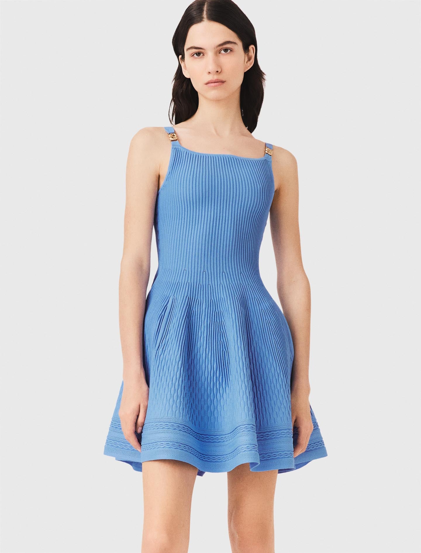 Short knit dress Blue