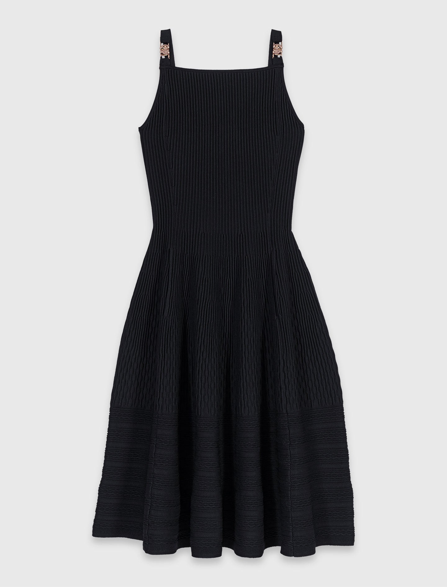 Knit maxi dress Black
