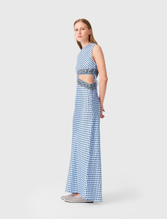 Patterned cutaway dress Light Blue Loungewear