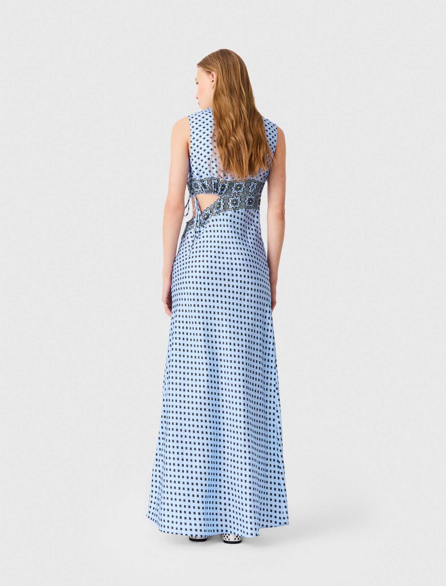 Patterned cutaway dress Light Blue Loungewear