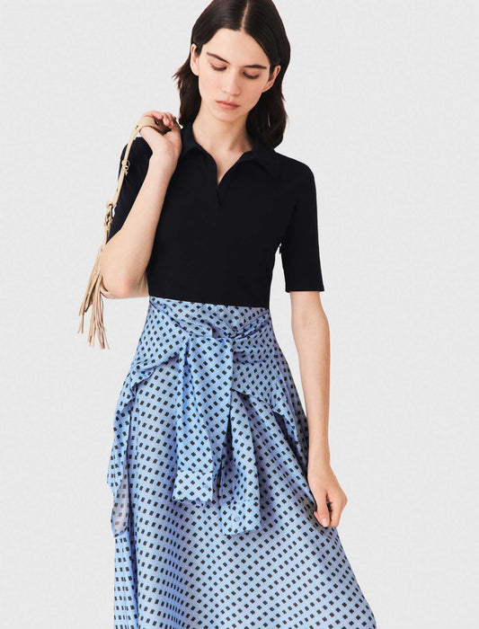 Layered-effect scarf skirt dress Light Blue Loungewear