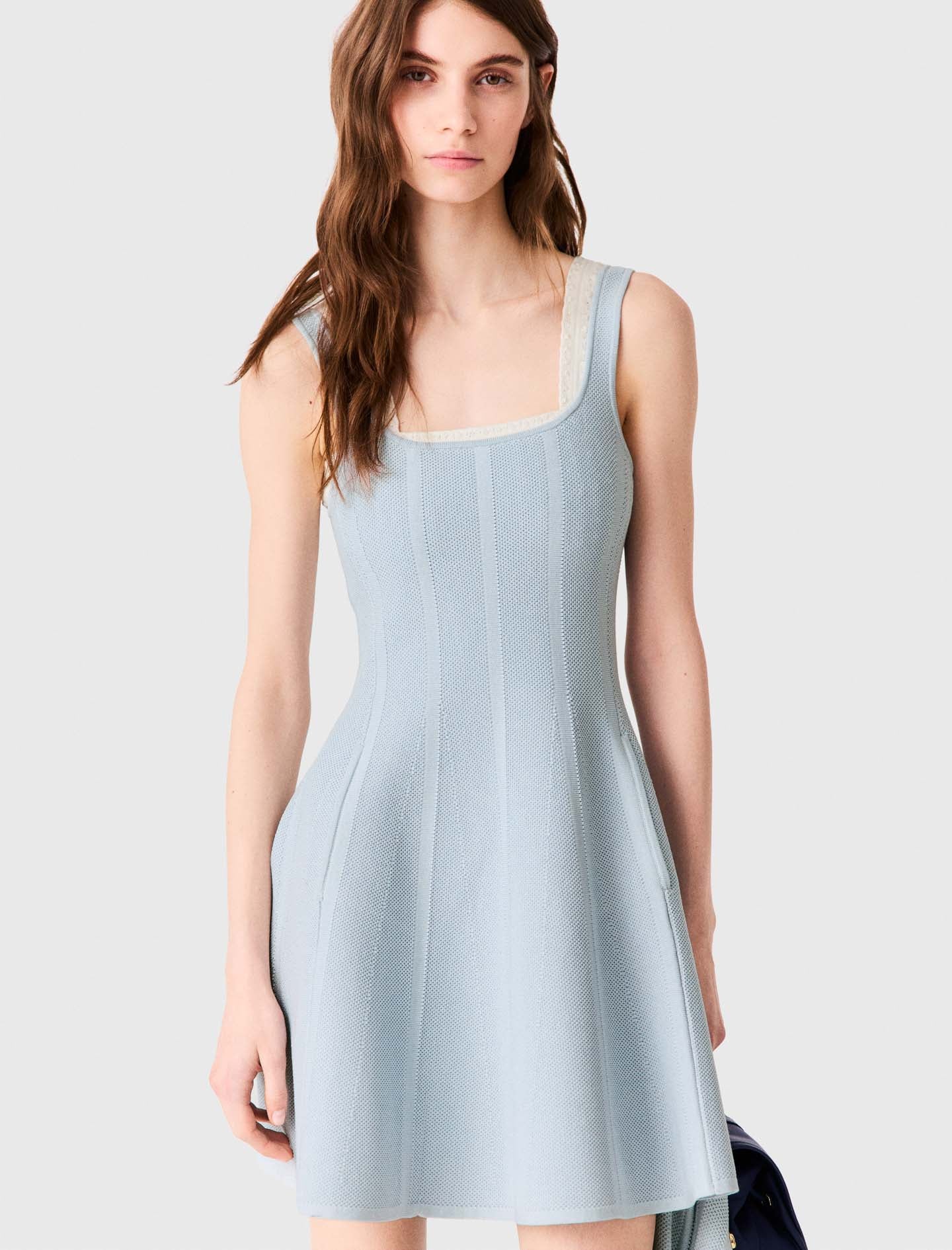 Short 2-in-1 effect dress Light Blue