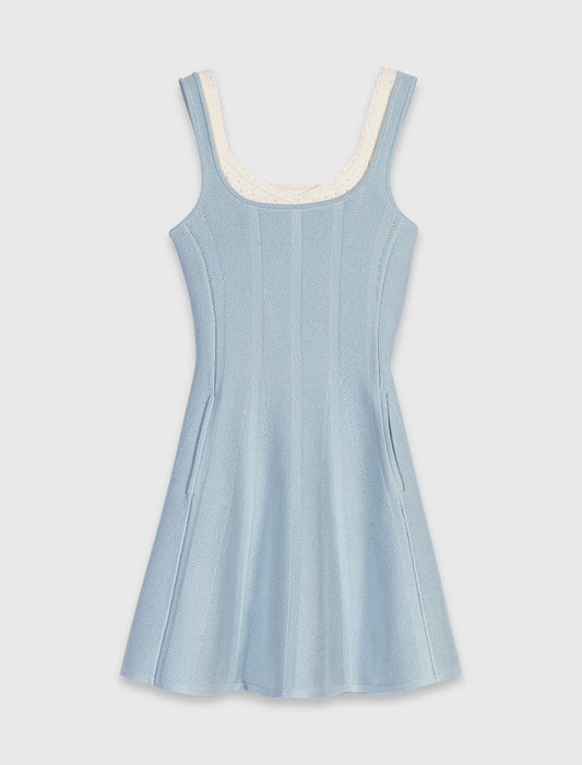 Short 2-in-1 effect dress Light Blue